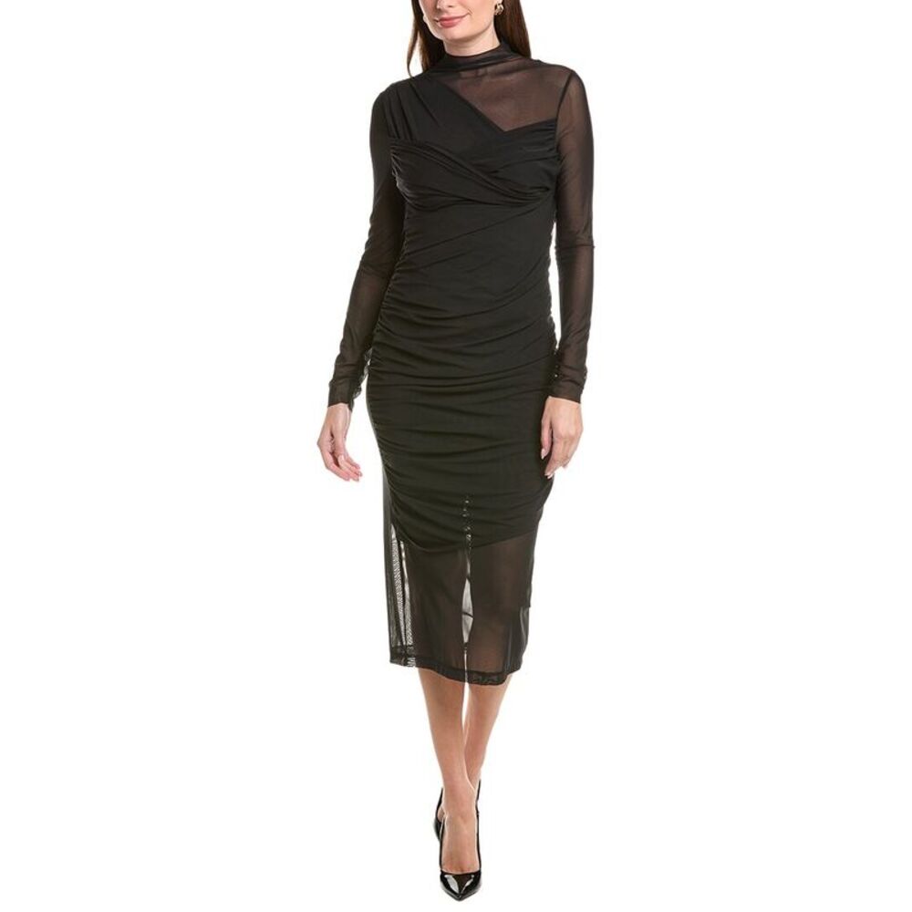 Hugo Boss Womens  Etulia Sheer Dress, Black
